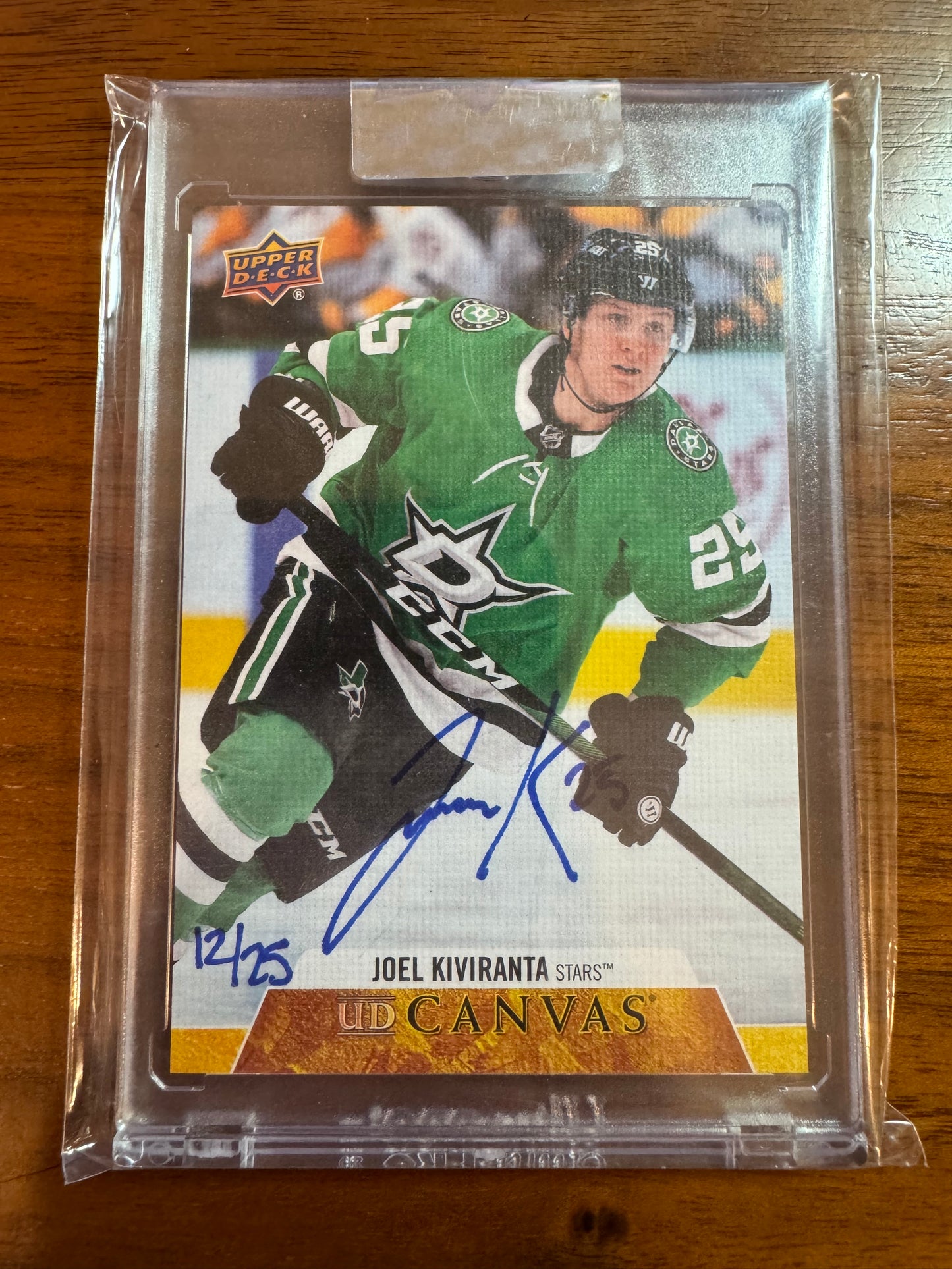 JOEL KIVIRANTA - 2020 Upper Deck Clear Cut Rookie Canvas Auto #CS-JK, /25