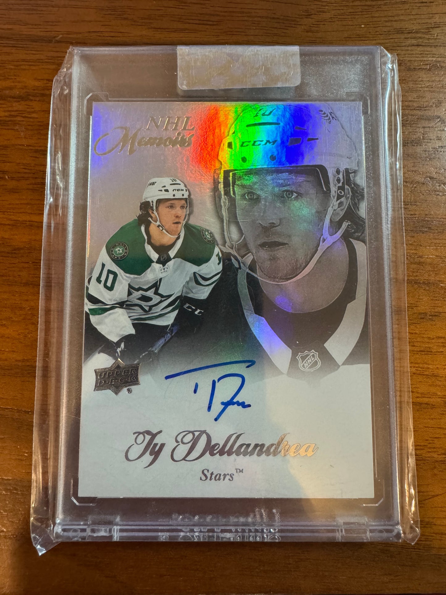TY DELLANDREA - 2020 Upper Deck Clear Cut NHL Memoirs Rookie Auto #M-TD