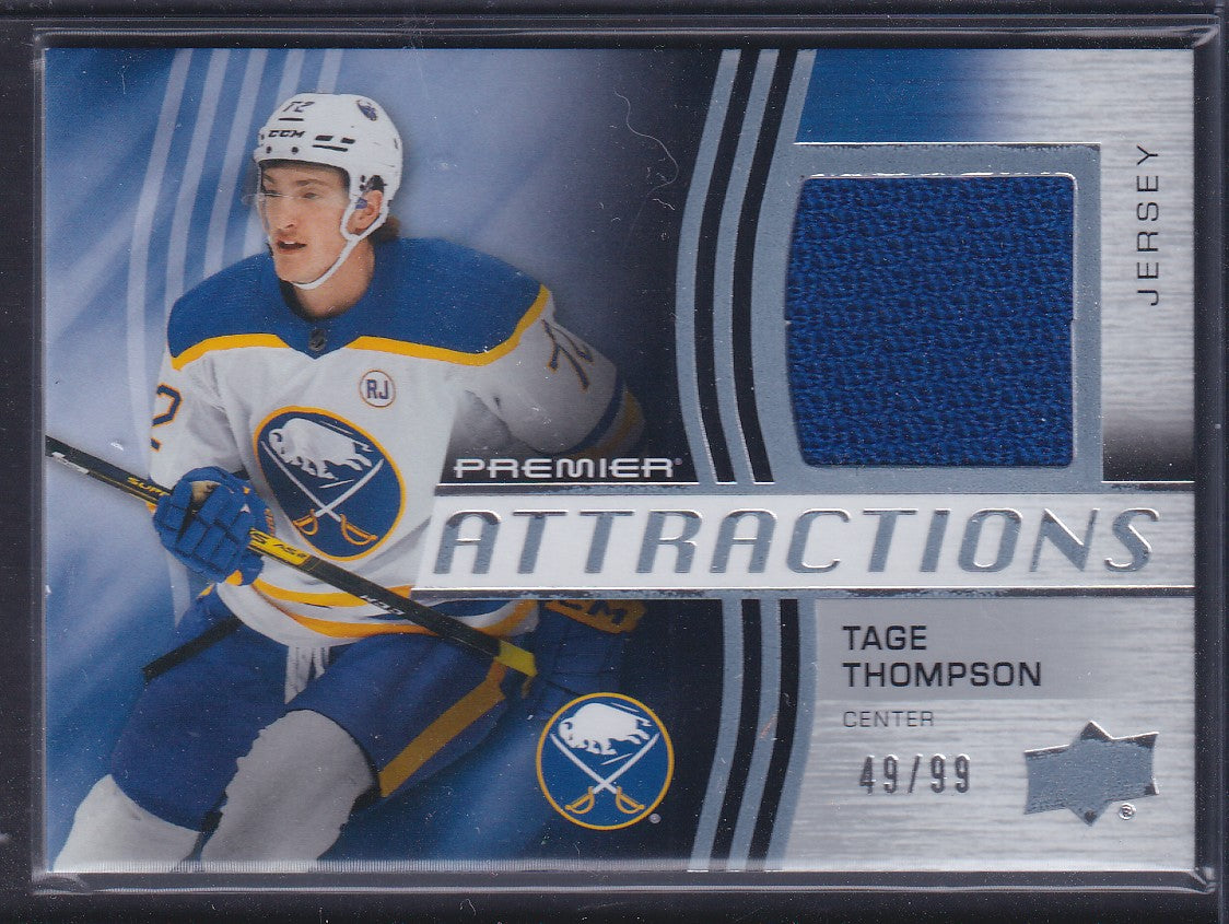 TAGE THOMPSON - 2023 Upper Deck Premier Attractions Jersey Patch #PA-TT, /99