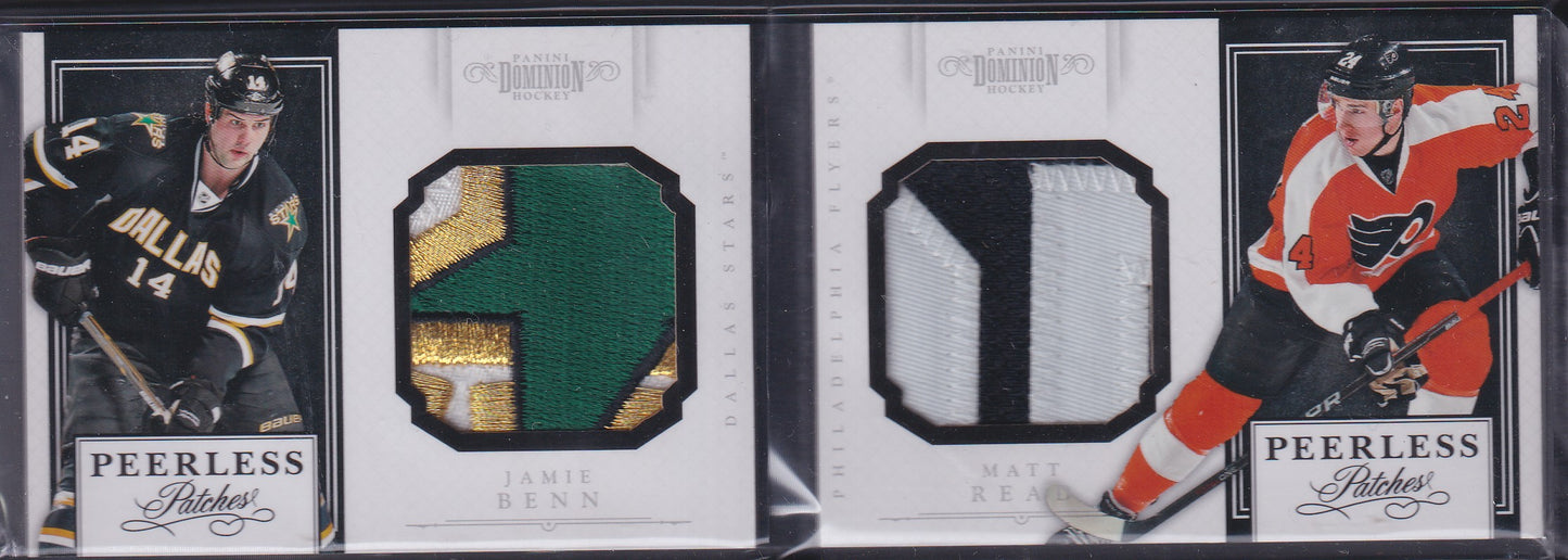 JAMIE BENN / MATT READ - 2012 Panini Dominion Peerless Patches Booklet #13, /15