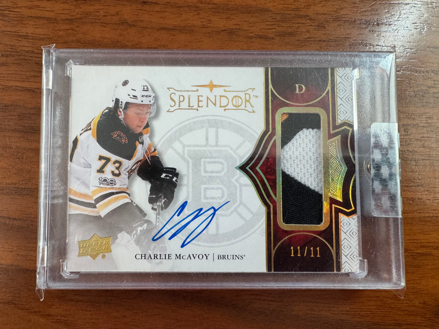 CHARLIE MCAVOY - 2017 Upper Deck Splendor Rookie Auto Patch #BL-MC, /11