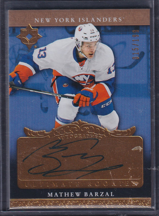 MATHEW BARZAL - 2016 Upper Deck Ultimate Rookies Auto #RRA-MB, /199