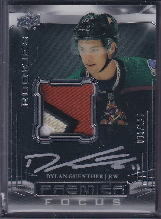 DYLAN GUENTHER - 2022 UD Premier Focus Rookies Auto Patch #PFPR-DG, /125