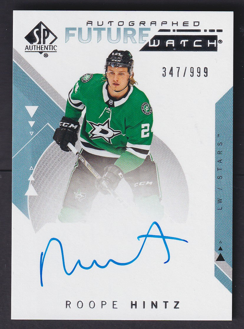 ROOPE HINTZ - 2018 SP Authentic Future Watch Auto #207, /999