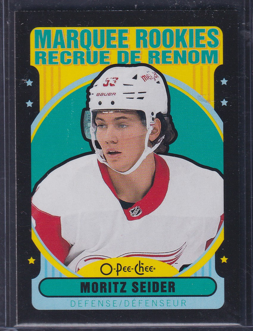 MORITZ SEIDER - 2021 O-Pee-Chee Marquee Rookies BLACK Border #621, /100