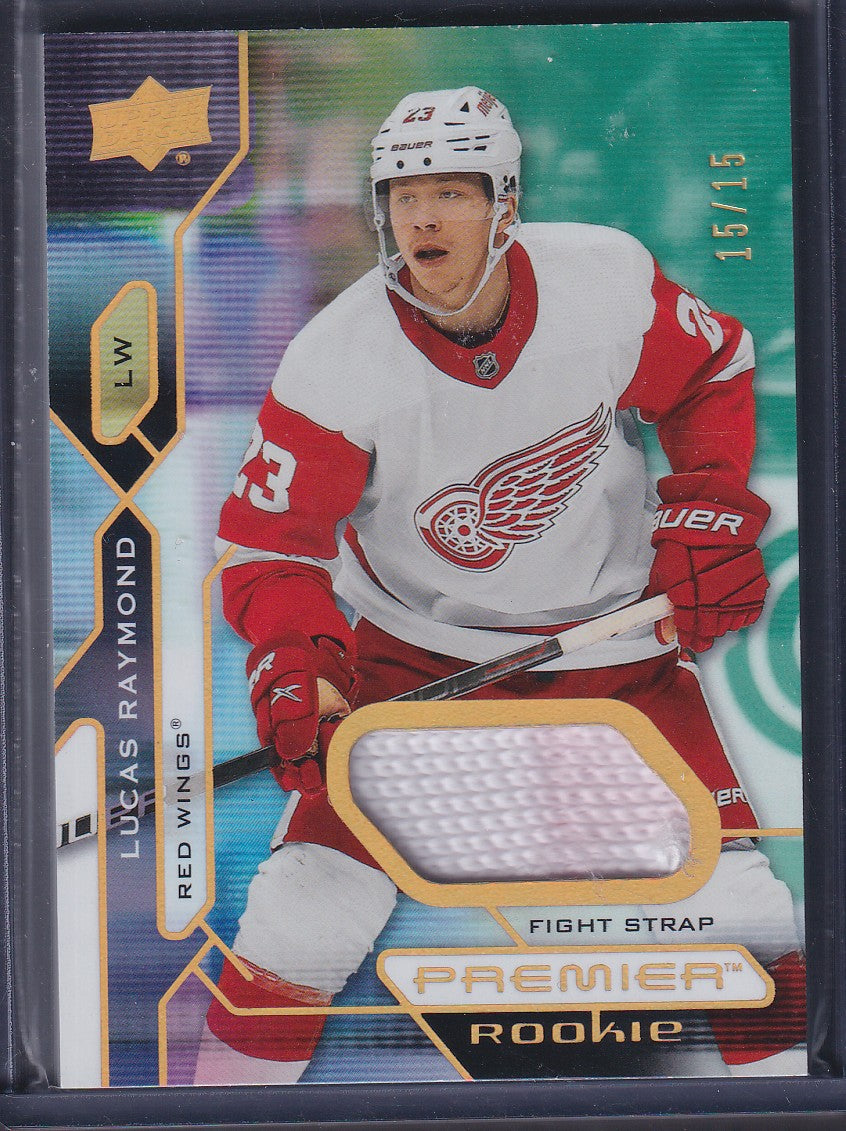 LUCAS RAYMOND - 2021 Upper Deck Premier Rookie Fight Strap Patch #103, /15
