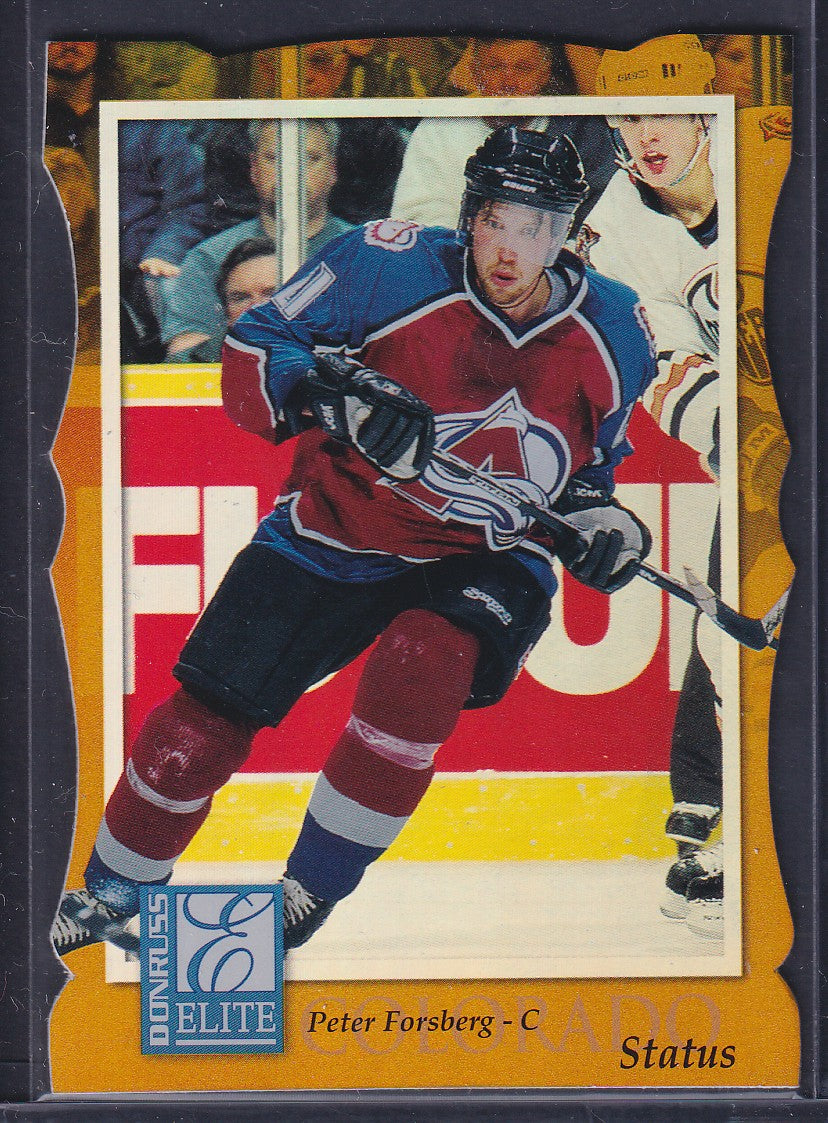 PETER FORSBERG - 1998 Donruss Elite Status GOLD Die Cut #1, /100