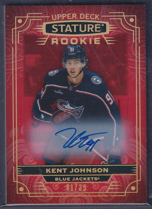 KENT JOHNSON - 2022 Upper Deck Stature Rookie Auto #103, /35