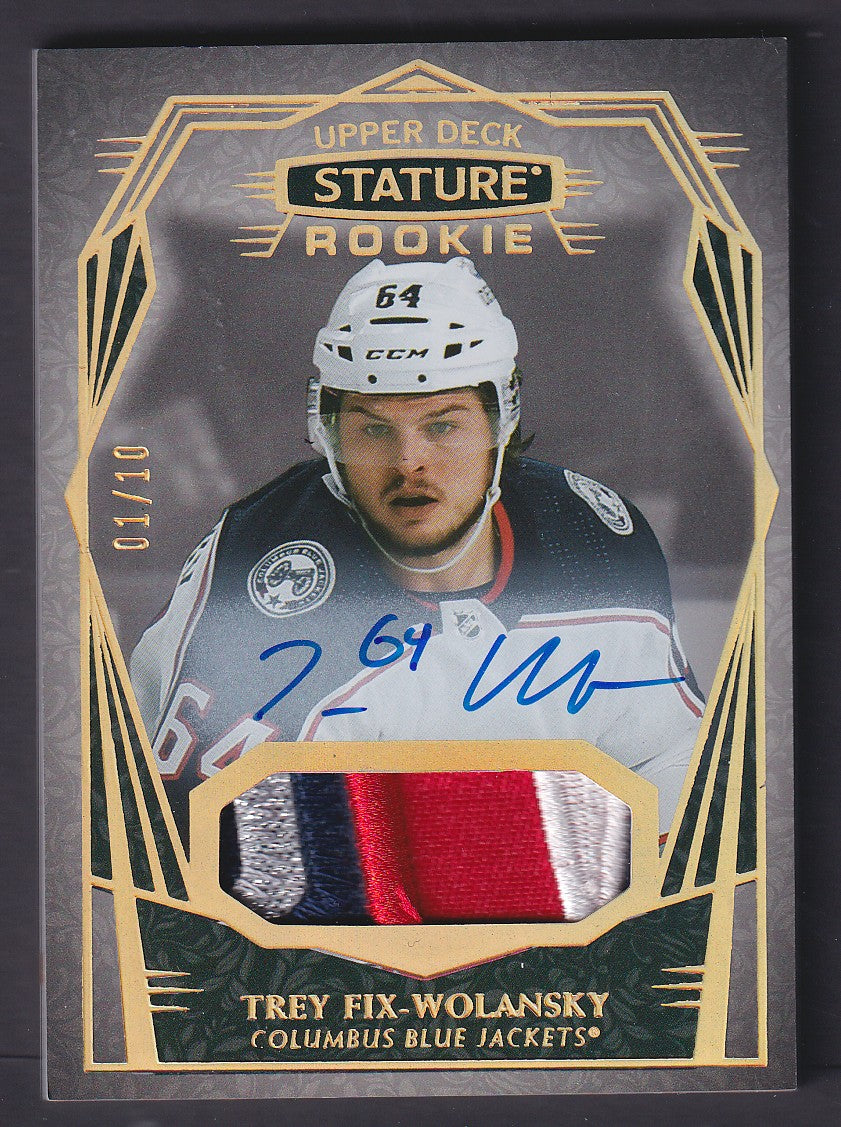 TREY FIX-WOLANSKY - 2022 Upper Deck Stature Rookie Auto Patch #168, /10
