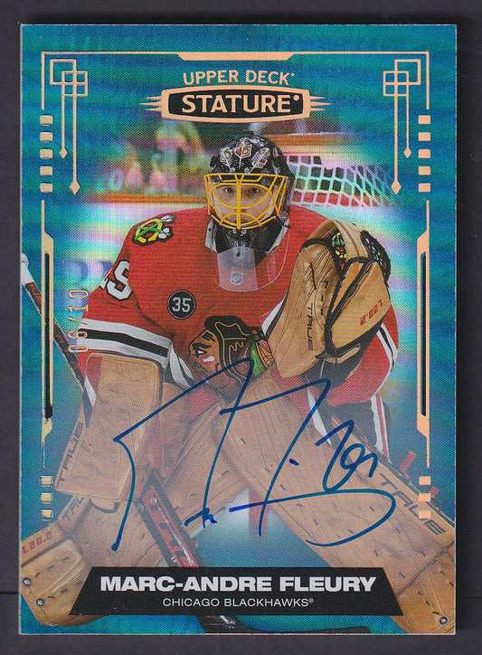MARC-ANDRE FLEURY - 2021 Upper Deck Stature Auto #60, /10