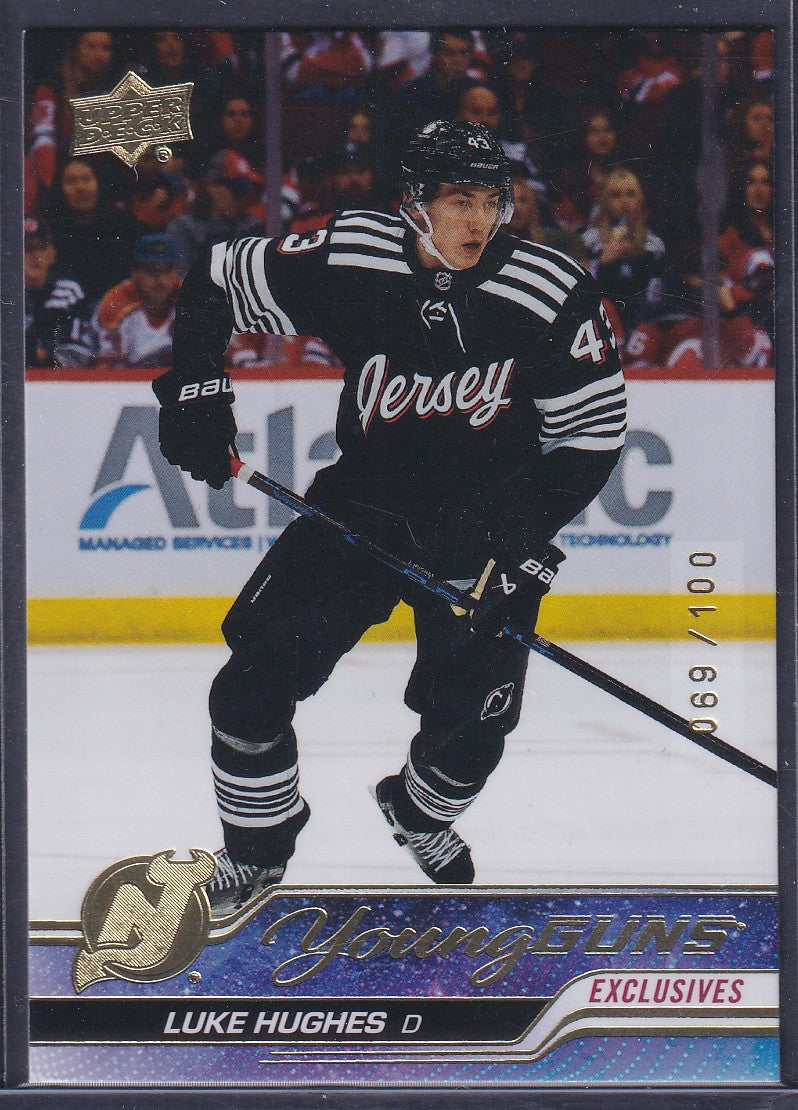 LUKE HUGHES - 2023 Upper Deck Young Guns EXCLUSIVES #248, /100