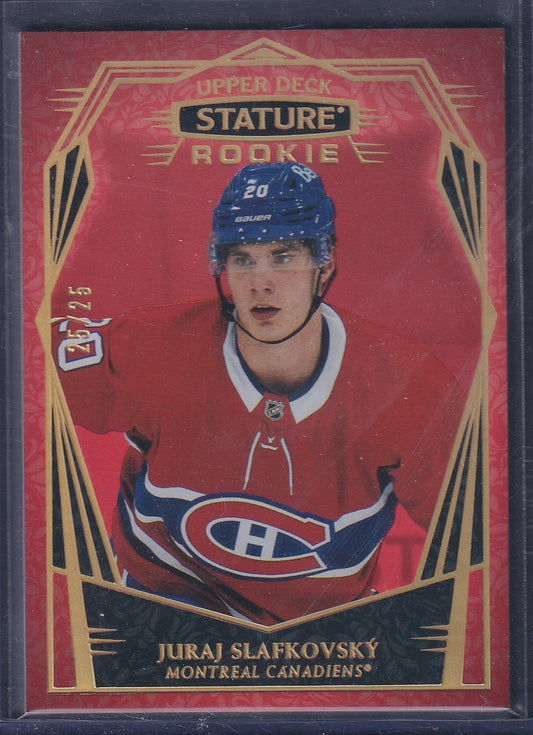 JURAJ SLAFKOVSKY - 2022 Upper Deck Stature Rookie #105, /25