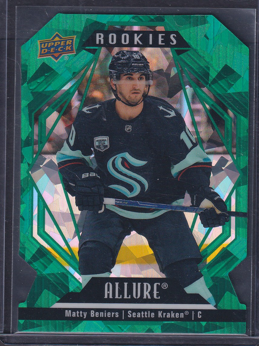 MATTY BENIERS - 2022 Upper Deck Allure Rookies GREEN RAINBOW #150, /99