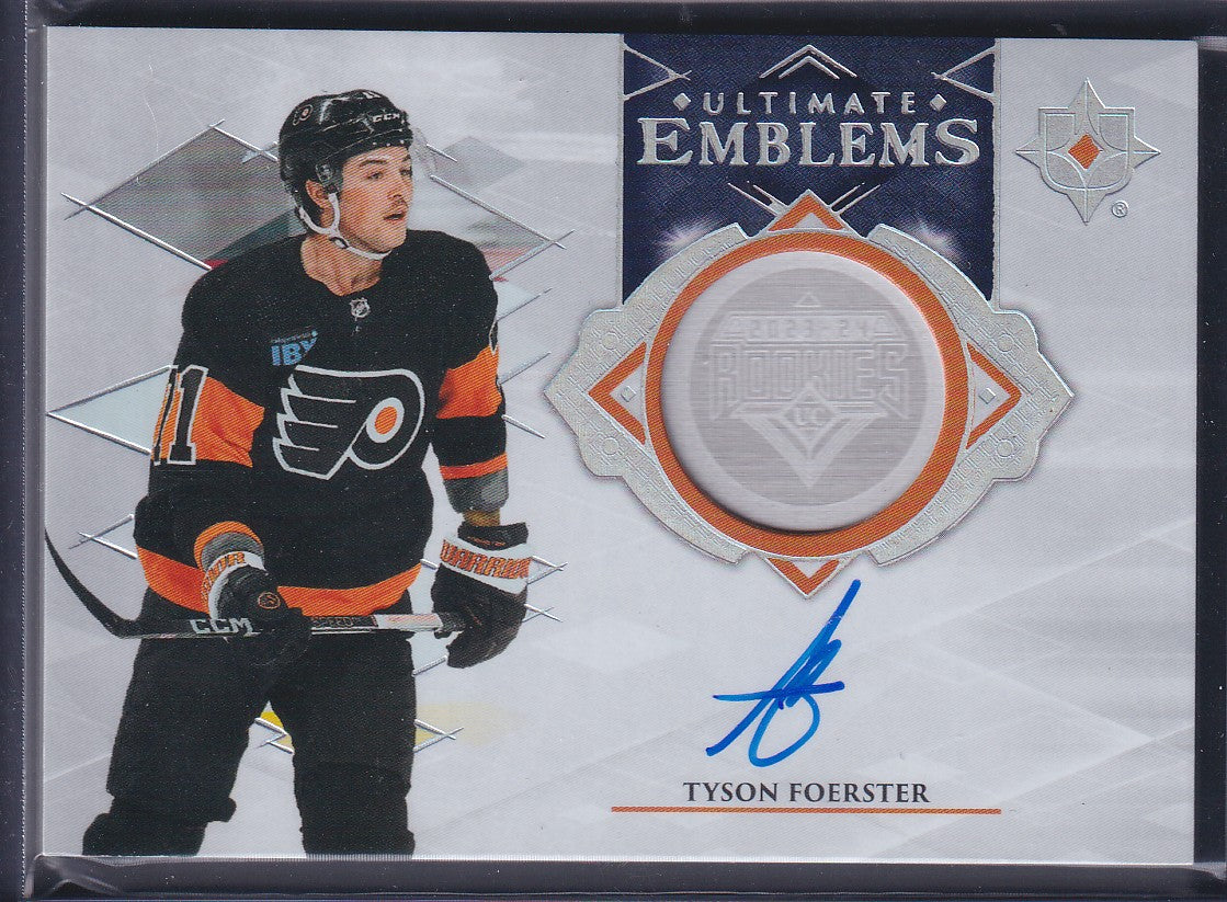 TYSON FOERSTER - 2023 Upper Deck Ultimate Rookie Emblems Auto #UE-TF