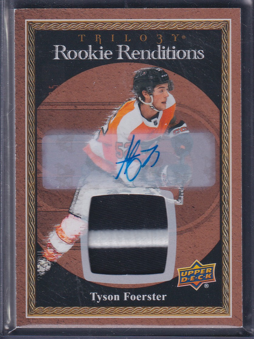TYSON FOERSTER - 2023 Upper Deck Trilogy Rookie Renditions Auto Patch #RR-22 /25