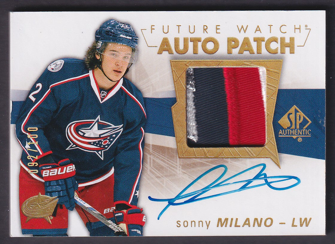 SONNY MILANO - 2016 SP Authentic Future Watch Auto Patch #131, /100