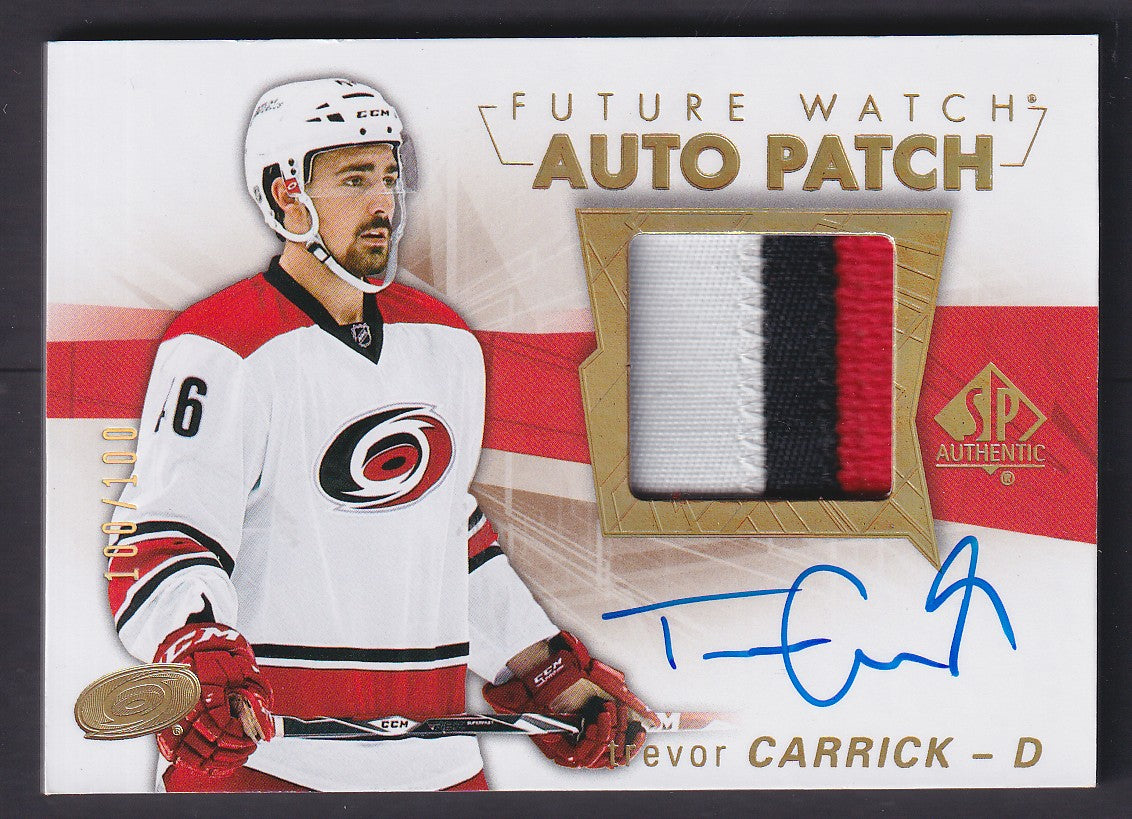 TREVOR CARRICK - 2016 SP Authentic Future Watch Auto Patch #130, /100