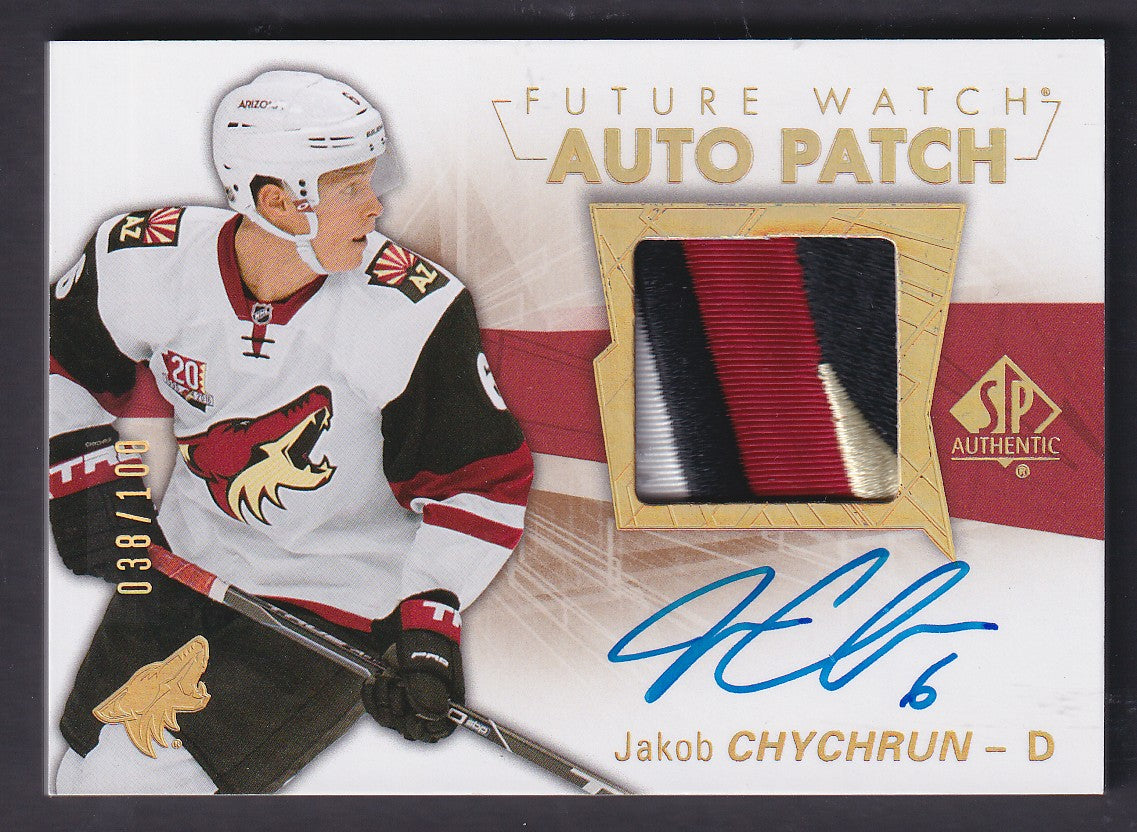 JAKOB CHYCHRUN - 2016 SP Authentic Future Watch Auto Patch #178, /100