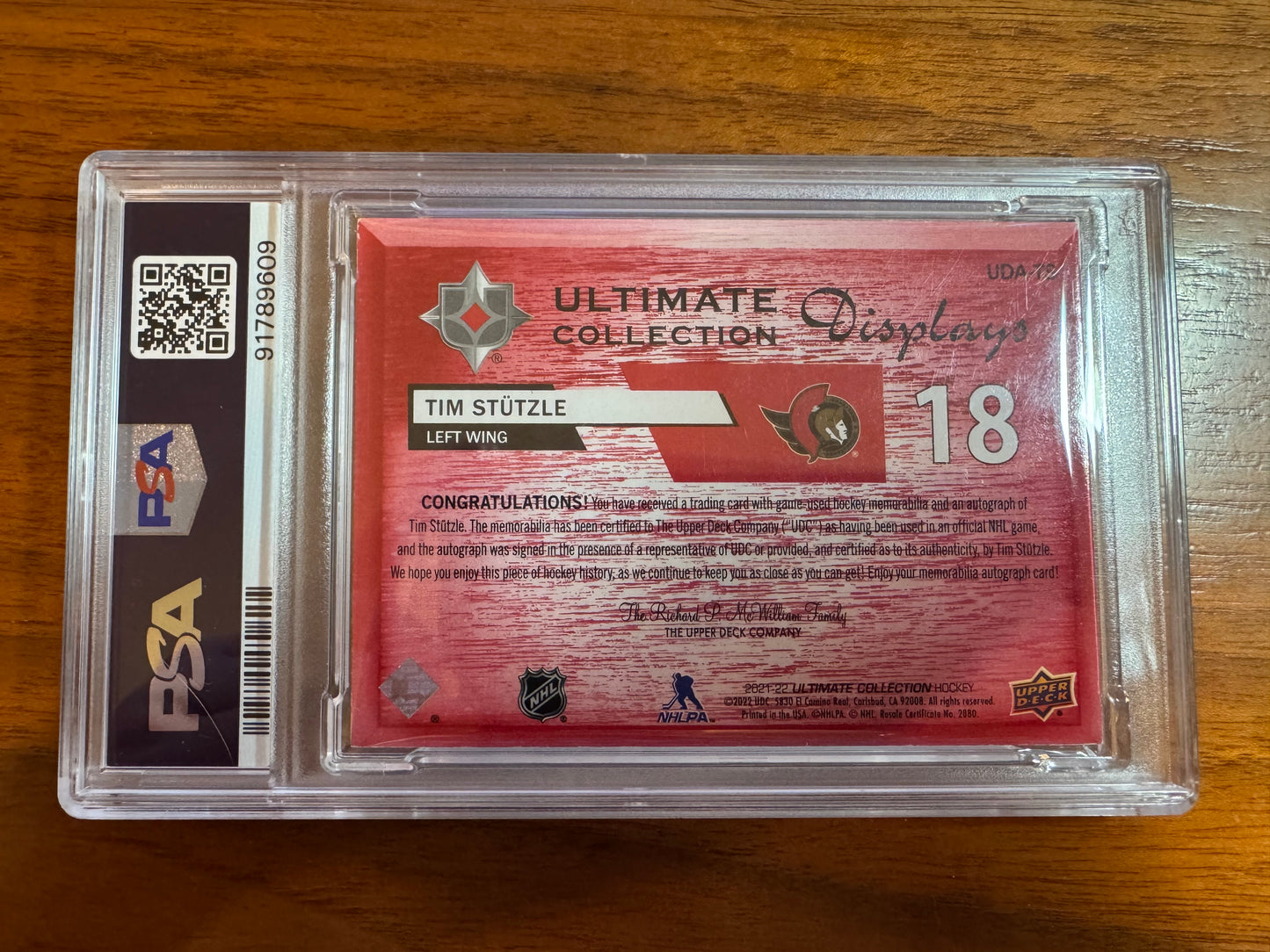 TIM STUTZLE - 2021 Ultimate Displays Auto Tag #UDA-TS, /6, PSA 7/10