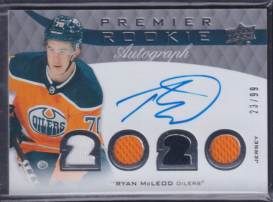RYAN MCLEOD - 2020 Upper Deck Premier Rookie Auto Patch #PRA-RM, /99