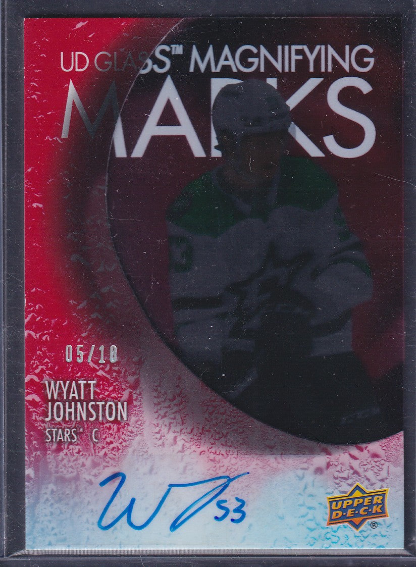 WYATT JOHNSTON - 2022 UD Ovation Glass Magnifying Marks Rookie Auto #MM-WJ, /10
