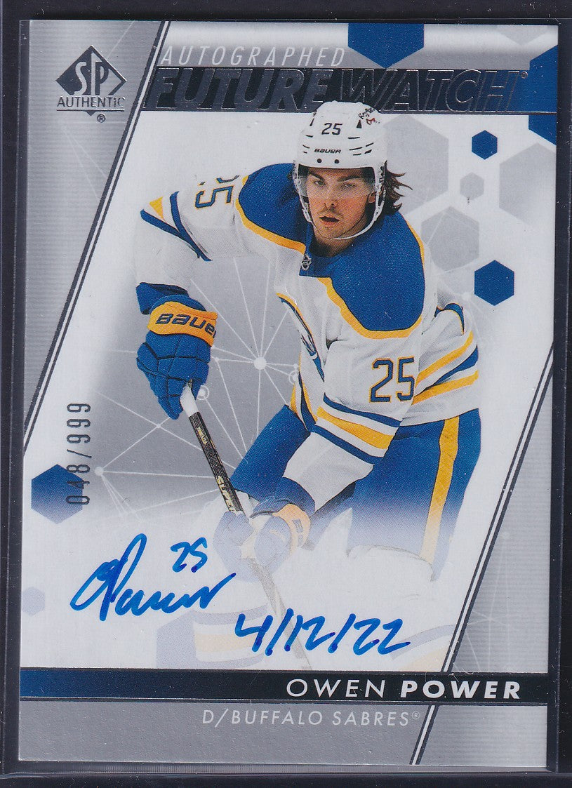 OWEN POWER - 2022 SP Authentic Future Watch Auto INSCRIBED #102, 48/999