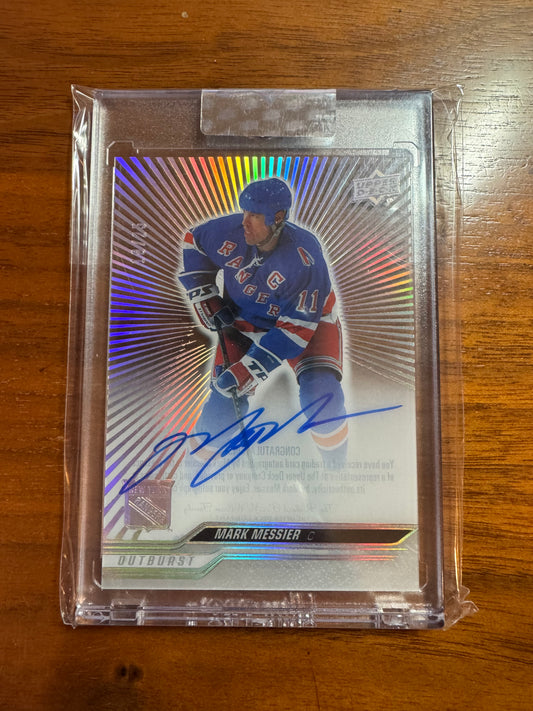 MARK MESSIER - 2023 Upper Deck Clear Cut Auto #CC-ME, /25