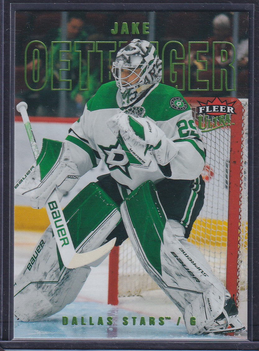 JAKE OETTINGER - 2021 Fleer Ultra Hockey GREEN FOIL #199, /25