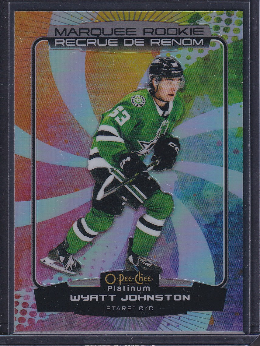WYATT JOHNSTON - 2022 O-Pee-Chee Plat Marquee Rookie RAINBOW COLOR WHEEL #294