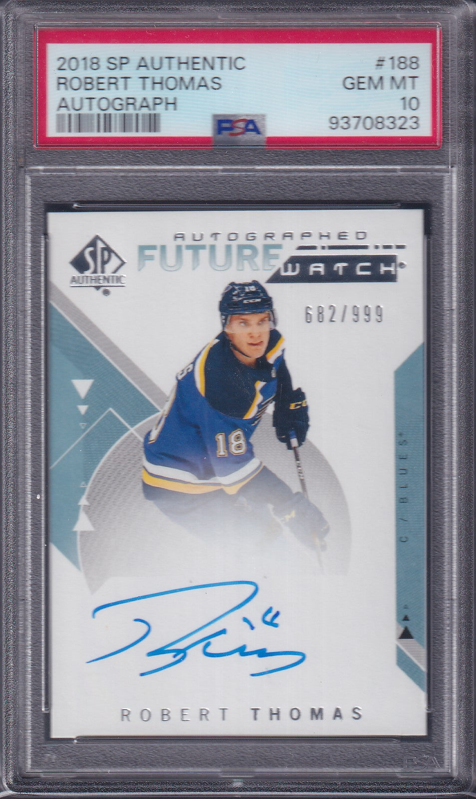 ROBERT THOMAS - 2018 SP Authentic Future Watch Auto #188, /999, PSA 10