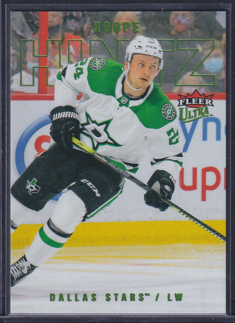 ROOPE HINTZ - 2021 Fleer Ultra Hockey GREEN FOIL #125, /25