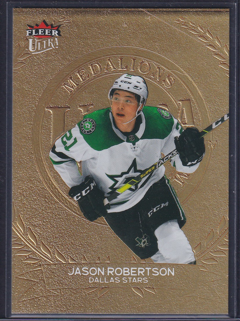 JASON ROBERTSON - 2022 Fleer Ultra Hockey Medallions GOLD #M-22, /200