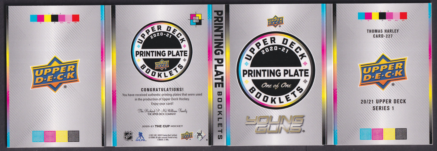 THOMAS HARLEY - 2020 The Cup Young Guns Rookie PLATE Booklet 1/1