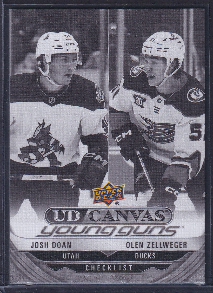DOAN / ZELLWEGER - 2024 Upper Deck UD Canvas Young Guns BLACK #C120