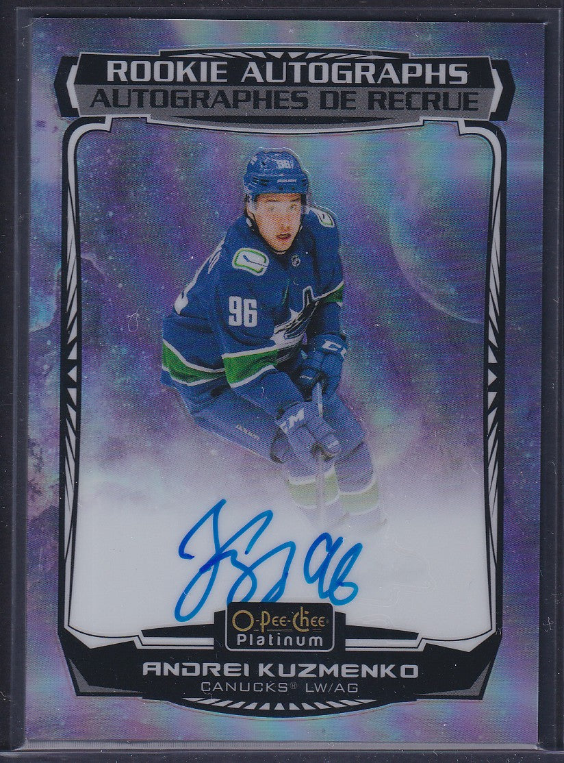 ANDREI KUZMENKO - 2022 O-Pee-Chee Platinum Rookie Autographs COSMIC #R-AK, /35