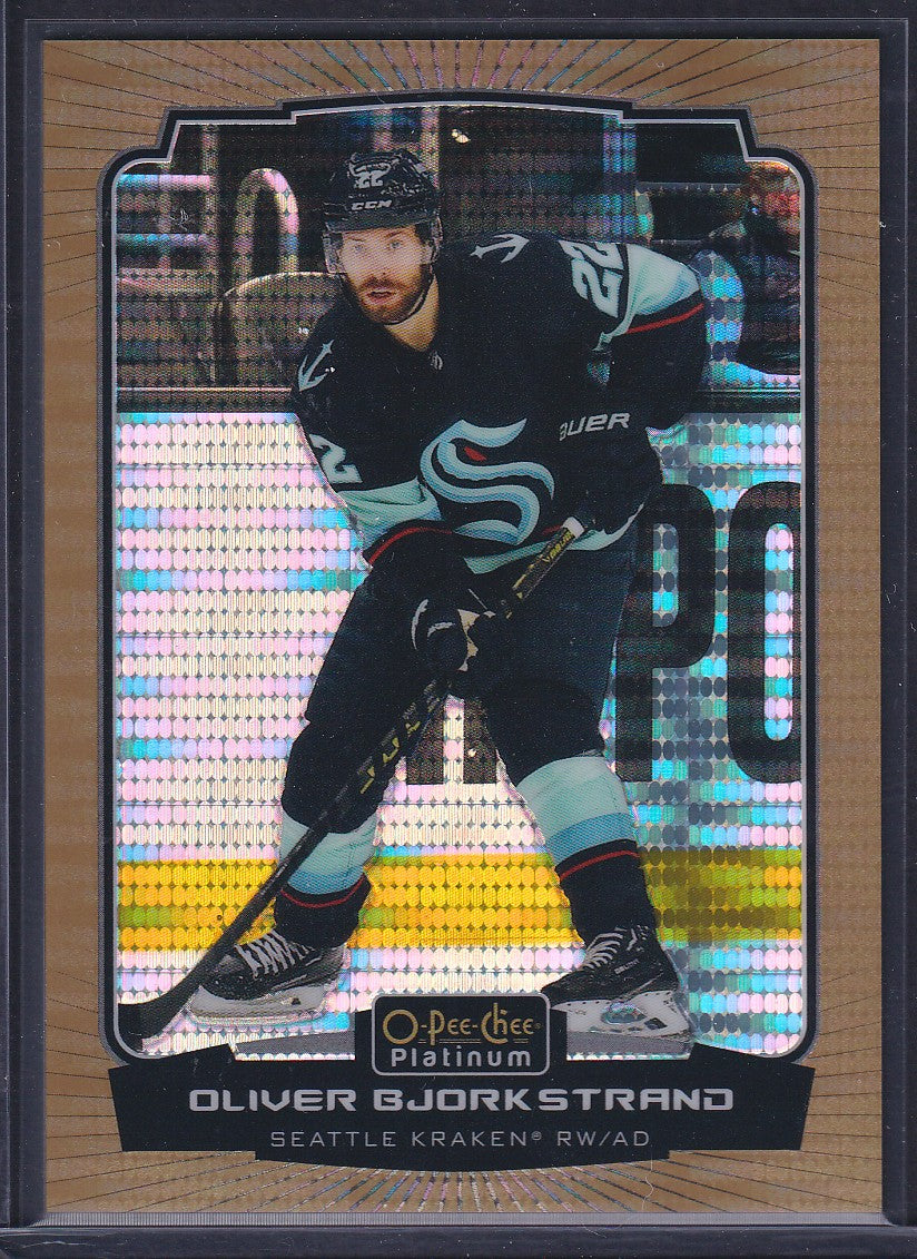 OLIVER BJORKSTRAND - 2022 O-Pee-Chee Platinum SEISMIC GOLD #107, /50