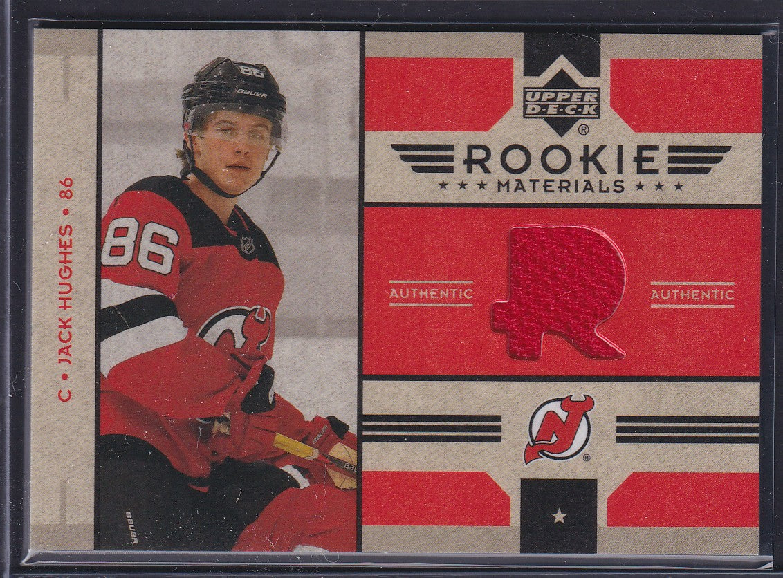 JACK HUGHES - 2022 Upper Deck Rookie Materials Patch #RRM-JH
