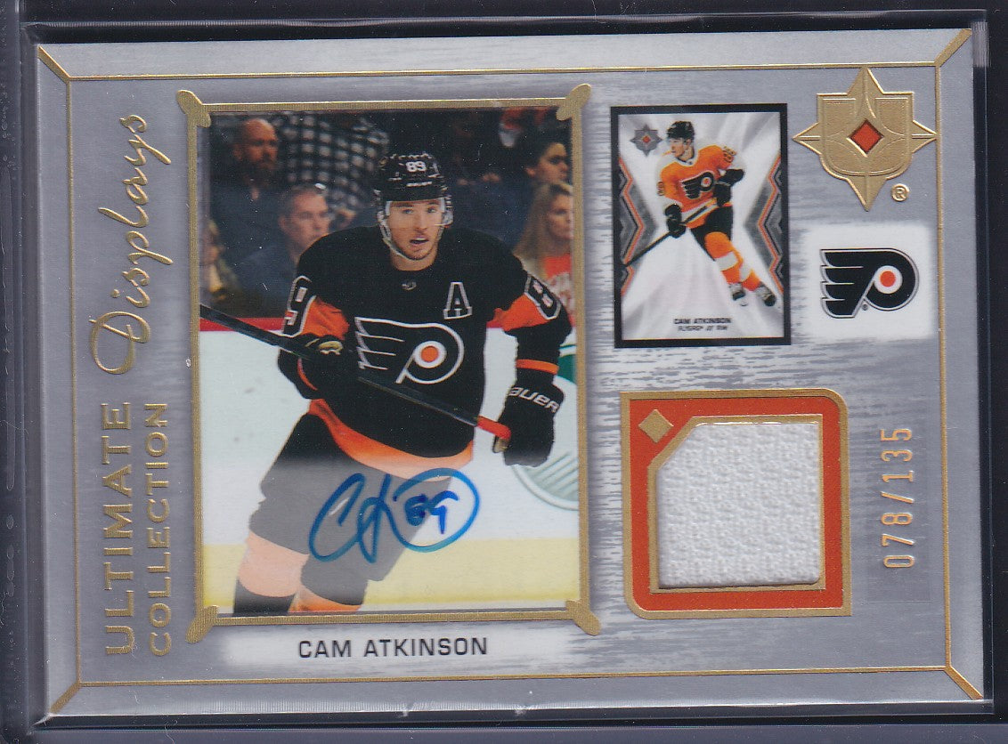 CAM ATKINSON - 2021 Upper Deck Ultimate Displays Auto Patch #UDA-CA, /135