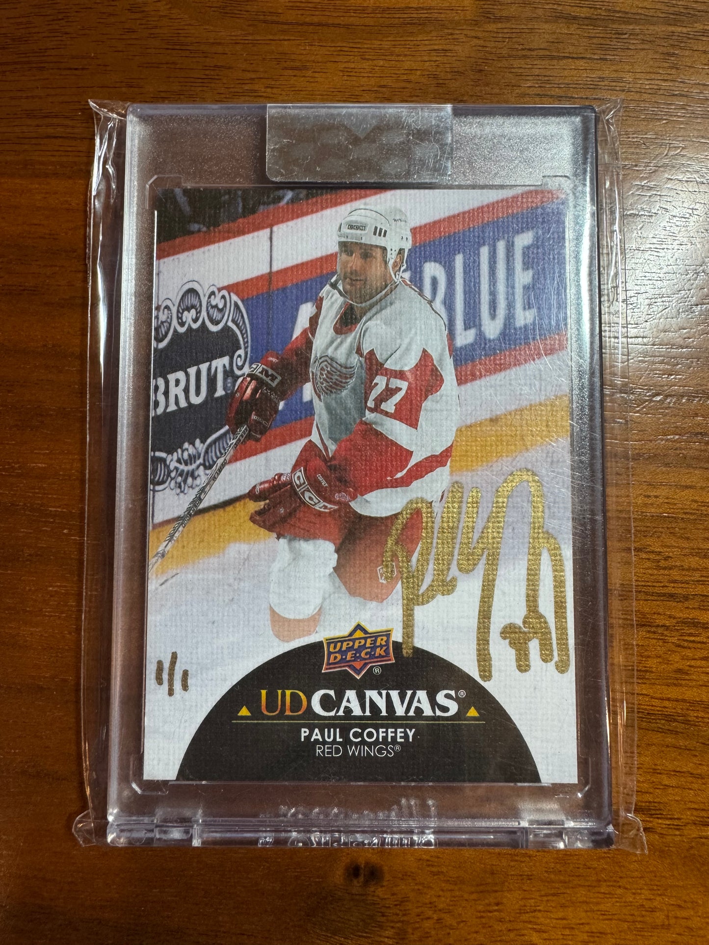 PAUL COFFEY - 2021 Upper Deck Clear Cut UD Canvas Auto GOLD #CS-PC, 1/1
