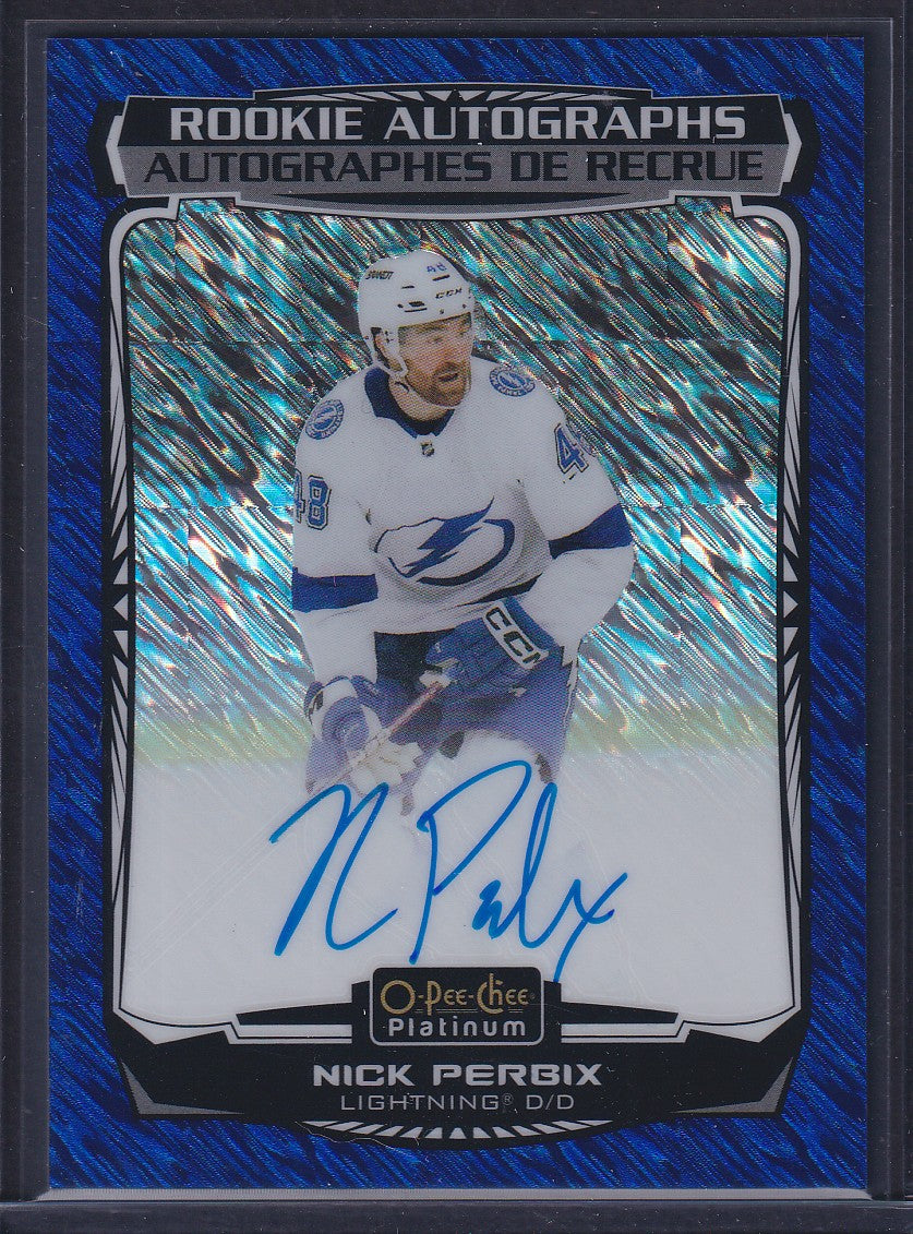 NICK PERBIX - 2022 O-Pee-Chee Rookie Autographs BLUE TRAXX #R-NP