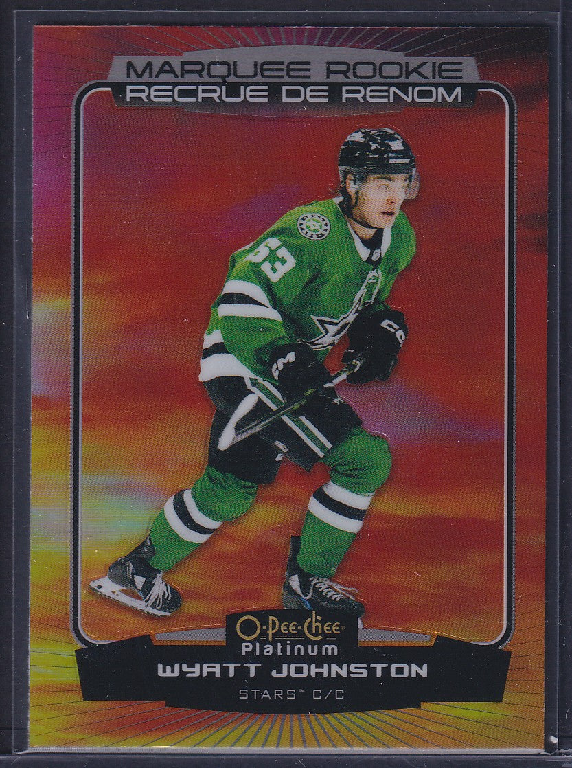WYATT JOHNSTON - 2022 O-Pee-Chee Platinum Marquee Rookie SUNSET #294