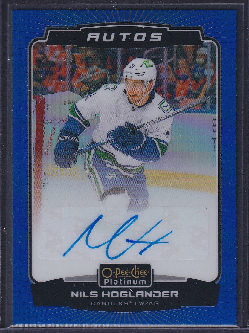 NILS HOGLANDER - 2022 O-Pee-Chee Platinum AUTOS #BA-NH