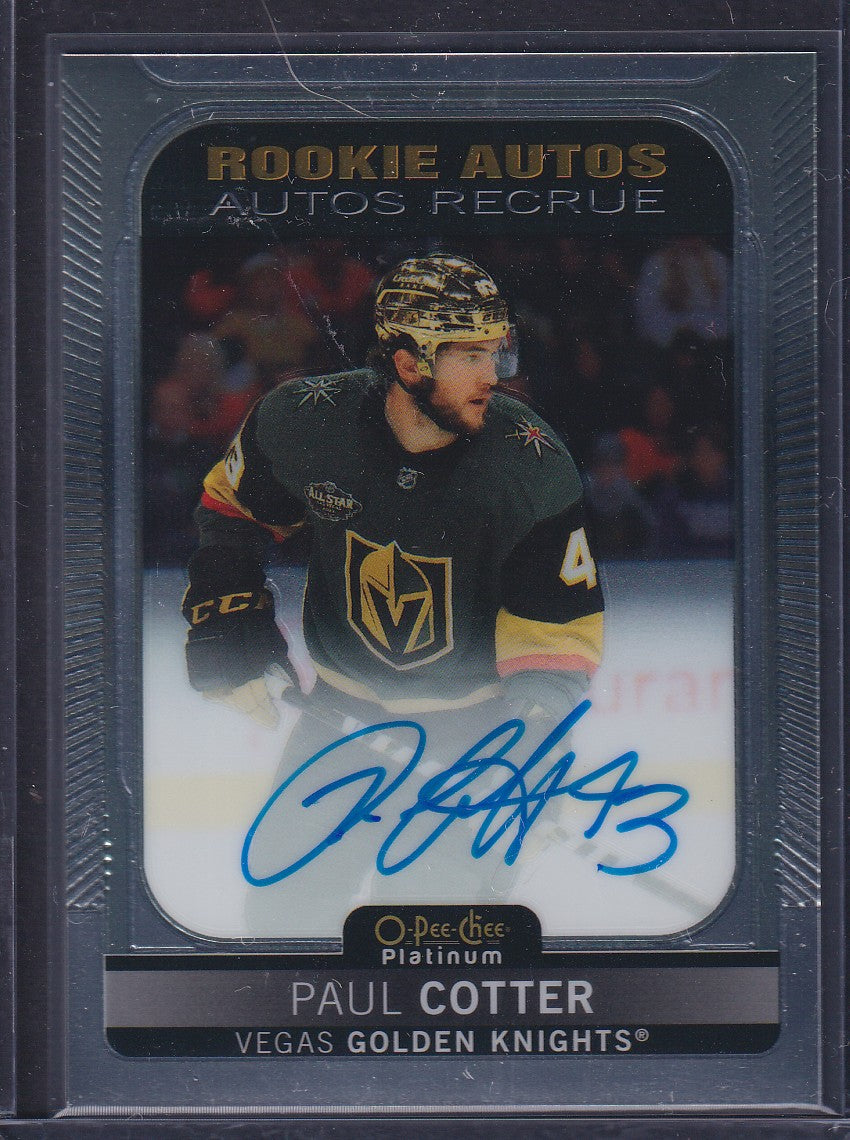 PAUL COTTER - 2021 O-Pee-Chee Platinum Rookie Autos #R-PC