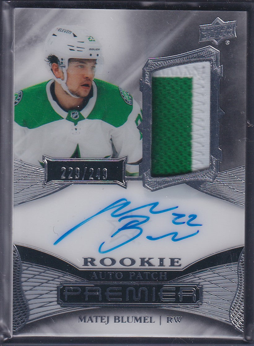 MATEJ BLUMEL - 2022 Upper Deck Premier Rookie Auto Patch #AR-BL, /249