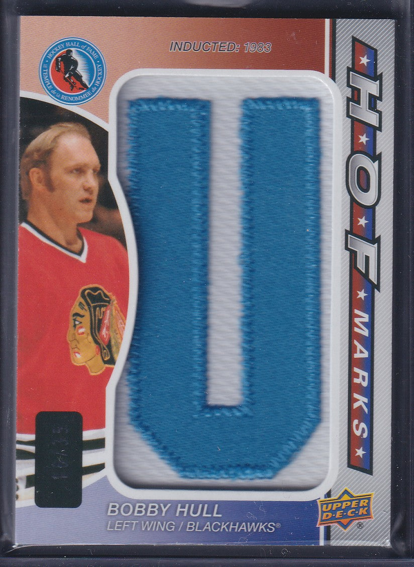 BOBBY HULL - 2024 SP Game Used HOF Marks U #HOFM-BH, /35