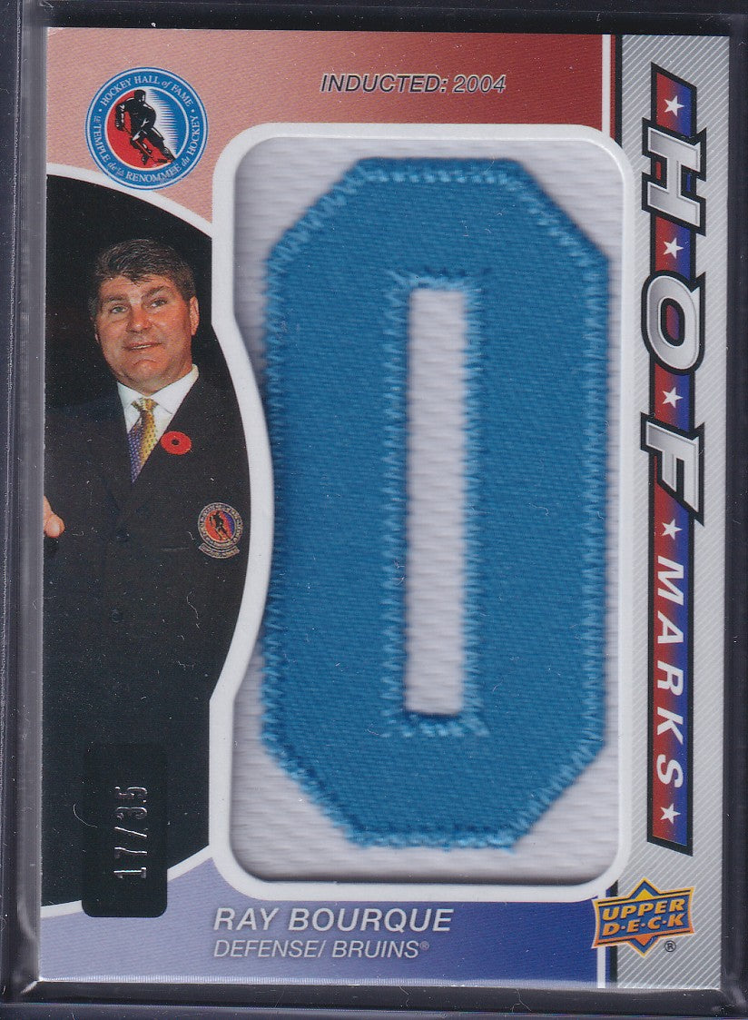 RAY BOURQUE - 2024 SP Game Used HOF Marks O #HOFM-RB, /35