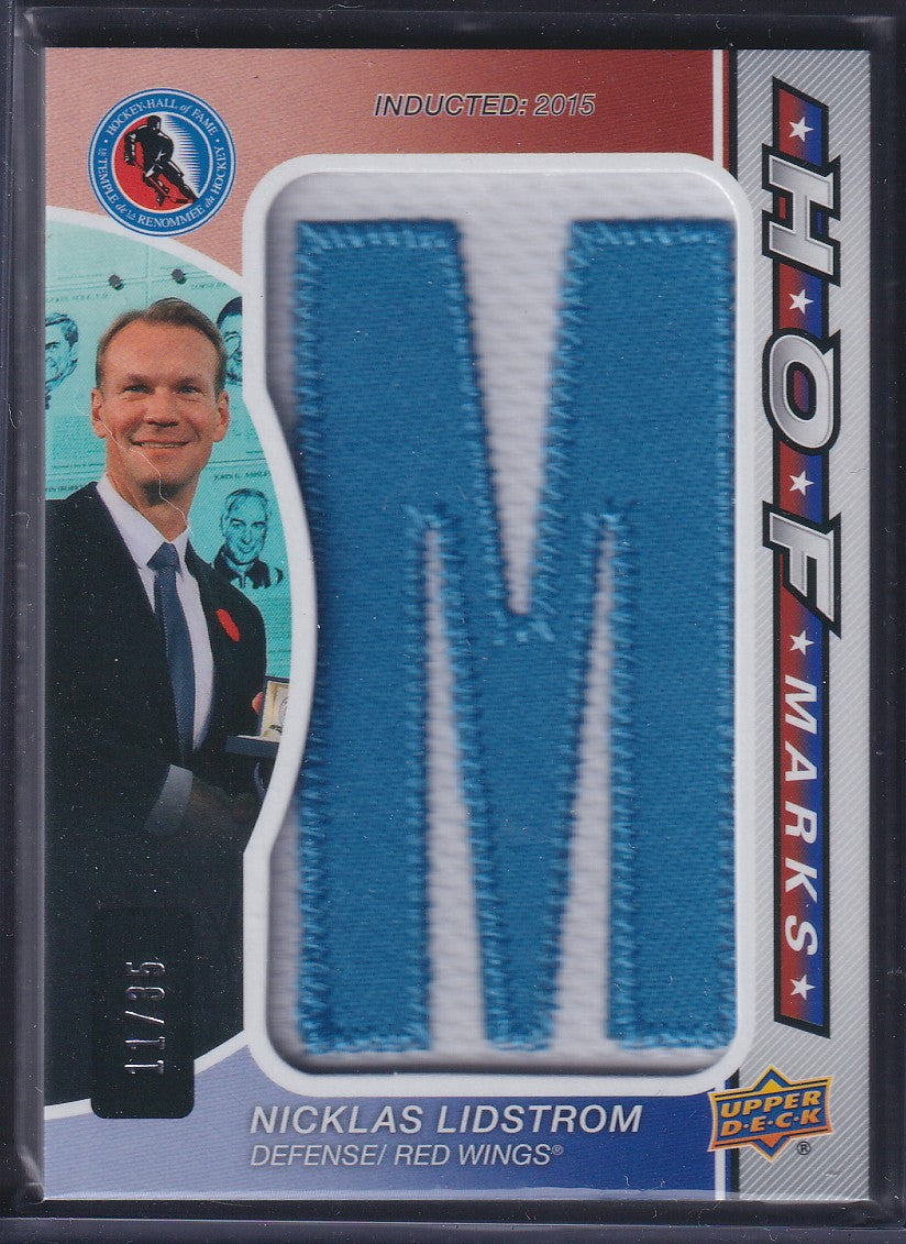 NICKLAS LIDSTROM - 2024 SP Game Used HOF Marks M #HOFM-NL, /35