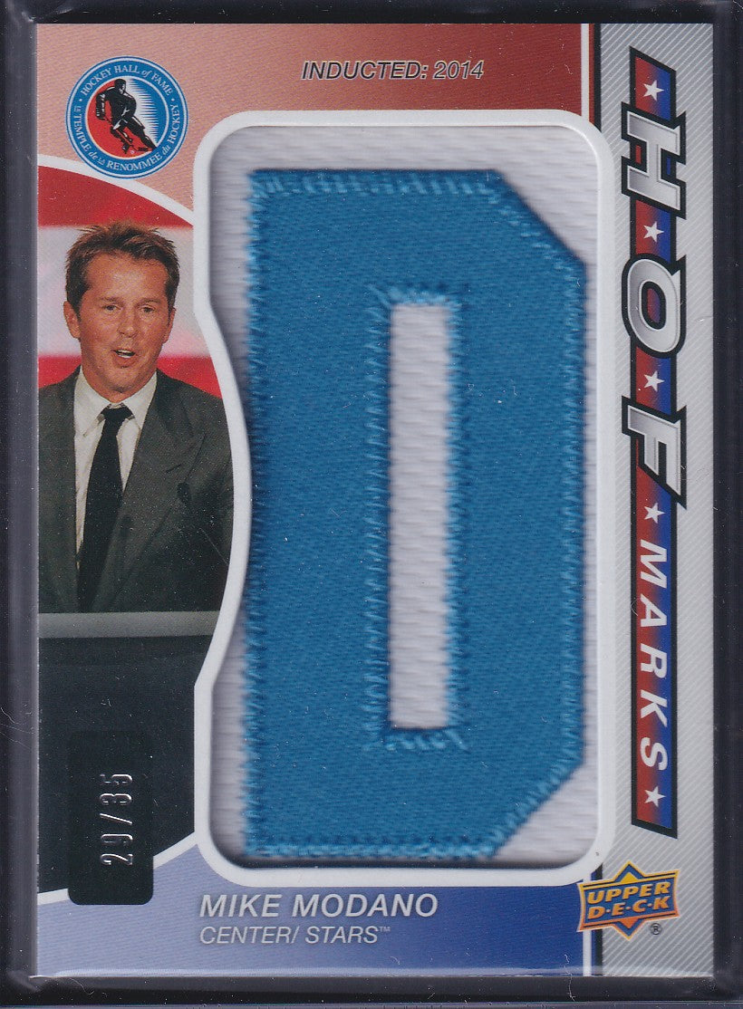 MIKE MODANO - 2024 SP Game Used HOF Marks D #HOFM-MM, /35