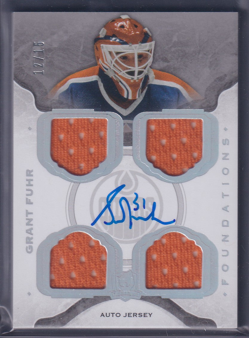 GRANT FUHR - 2014 The Cup Foundations Quad Patch Auto #CF-GF, /15
