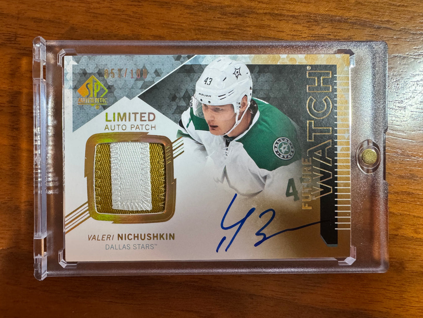 VALERI NICHUSHKIN - 2013 SP Authentic Future Watch Auto Patch #271, /100